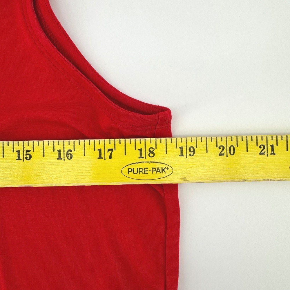 Eileen Fisher Small System Lava Red Viscose‎ Jersey U-Neck Shell Tank Top $88 - Picture 6 of 7